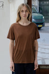 BASERANGE Classic Bamboo Fiber Bamboo Cotton Loose T-shirt Series Collection Round Neck Bottoming Shirt France BAS-TOLO-BL-000-OCULAR